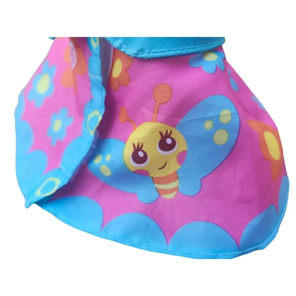 Baby Alive Puddle Time Doll Replacement Poncho Clothing Floral Boho Pink Blue
